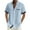 Blue, variant on Mens Hawaiian Shirt Short Sleeve Holiday Button Color Contrast Lapel Top Summer Casual Comfortable Beach Shirts for Men Blue XL