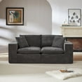 thumbnail image 5 of Aukfa 2-Seater Cloud Comfy Sofa, 79" Oversized Deep Seat Chenille Upholstered Loveseat, Modern Modular Couch for Living Room Bedroom, Dark Gray, 5 of 7