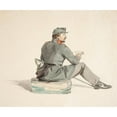 thumbnail image 2 of Carlo Dalgas 17x15 Gold Ornate Wood Frame and Double Matted Museum Art Print Titled - Reading Soldier (1848 - 1850), 2 of 4