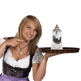 thumbnail image 4 of Oktoberfest Haus .5 Liter German Village Medallion Glass Beer Mug, 4 of 6