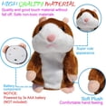thumbnail image 4 of Casewin 2 Pack Talking Hamster Mouse Plush Interactive Toy Repeat What You Say Mimicry Pet Talking Record for Early Learning Gray and Brown, 4 of 8