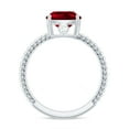 thumbnail image 2 of Rosec Jewels Lab Created Ruby Solitaire Ring with Surprise Diamond - AAAA Grade - 8 mm, 925 Sterling Silver, US 12.00, 2 of 8
