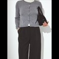 thumbnail image 4 of Cárdigan Corto para Mujer, Suéter de Punto de Larga con Botones para Vestidos y Jeans. Gris M, 4 of 10