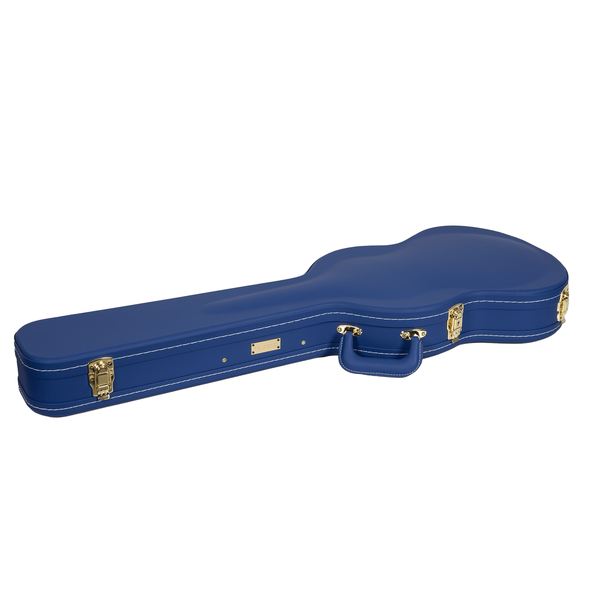 Crossrock Designer Series- Wooden Case for Gibson SG Electric Guitars- Security Lock, Metal Feet, Storage Space- Vibrant Blue