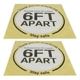 thumbnail image 3 of Safe Distance Floor Sign, Warning Wall Sticker, Durable For Indoor Outdoor, 3 of 8