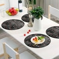 thumbnail image 6 of Coolnut Black Cat Round Placemats for Dining Table Set of 4 Washable Table PVC Placemats Table Heat Insulation（439） Home Decor, 6 of 7