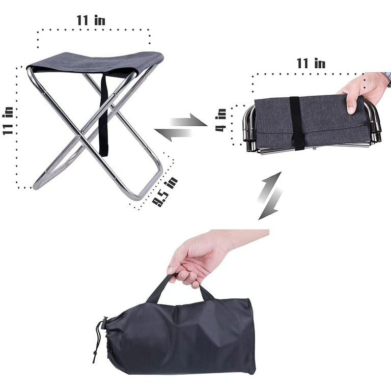 Mini Folding Camping Stool, Small Portable Stools For Outdoor Hiking Bbq  Rest, Light Fishing Seat For Adults