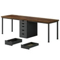 thumbnail image 5 of YYAo Gaming Desk, Computer Desk,78.7" Two Person Desk, Long Computer Desk with 5 Drawers,Rustic Brown & Black, 5 of 6
