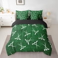 thumbnail image 2 of Manfei Ice Hockey 7-Piece Twin Bedding Sets,Sport Theme Bedding Comforter Set,Green White Sheet Sets For Boys,Ultra Soft Bedroom Decorative Reversible, 2 of 8