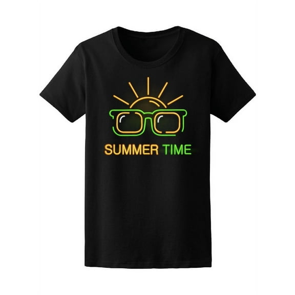 Summer Time Sun Sharp Effect T-Shirt Women -Image by Shutterstock, Female Medium