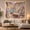 Beach Daybed, variant on Tropical Scallop Shell with Flowers on Sandy Beach, Dreamy Coastal for Beach Lovers, Ocean Life Artwork, Housewarming Gift, Tapestry Wall Hanging for Living Room and Bedroom