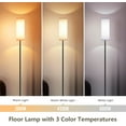 thumbnail image 4 of CAALOGT Floor Lamp, Modern Standing Lamp with 3 Color Temperatures, Foot Switch, for Living Room, Bedroom (9W LED Bulb ), 4 of 7