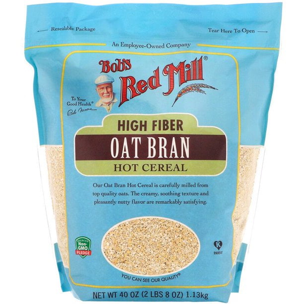 Bob's Red Mill Oat Bran High Fiber Hot Cereal 40 oz Pack of 1