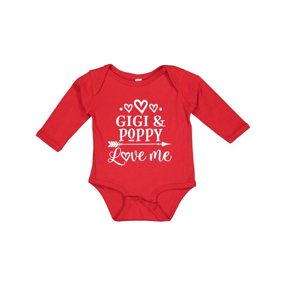 Inktastic Gigi and Poppy Love Me Boys or Girls Long Sleeve Baby Bodysuit