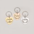 thumbnail image 6 of Anavia Stainless Steel Metal Heart Name - Boarder Birthday Holiday Christmas Engraved Dog Cat ID Tag, Gold, 6 of 11