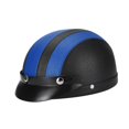 thumbnail image 2 of Casco de Bicicleta PU Cuero Absorción de Choque Transpirable Casco de Patineta Portátil de Verano para Motos para Patinar Bicicleta de Montaña Azul negro, 2 of 8