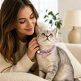 thumbnail image 4 of Pet Collar with Safety Buckle Vibrant Adjustable Beaded Collars for Cats and Puppy Dogs Cute Necklace with Charm Pendant for Small Kitten Puppy Girl Dog L, 4 of 6