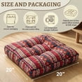 thumbnail image 6 of Golyzmt 20x20 Inch Bohemian Floor Pillow Thick Seat Cushion Multipurpose Yoga Meditation Pad for Indoor Outdoor Garden Home Office, Blue, 6 of 10