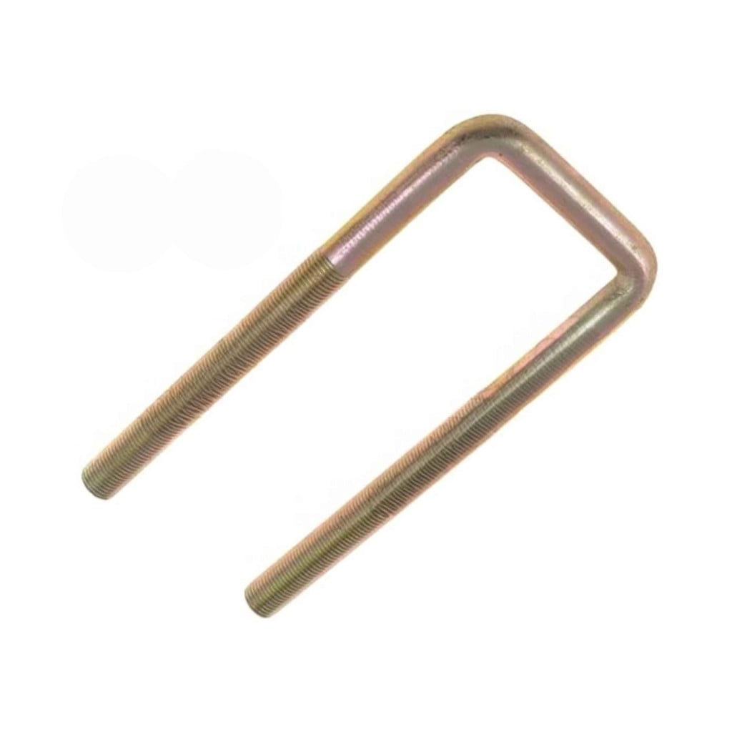 KarParts360 Threaded U-Bolt | Steel | Yellow Zinc | Square U-Bolt | Fine Thread | Heat Hardened | 1/2 Inches Thread Diameter