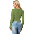 thumbnail image 5 of Cueply Womens Long Sleeve Shirts Spring Fall Fashion 2025 Basic Crop Tops Going Out Square Neck Tees Shirts Workout Outfits Y2k Clothes, 5 of 6