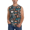 thumbnail image 1 of Fotbe Coffee Lover Print Men's Camiseta sin Mangas Estampada para Hombres, Playera Casual para Gimnasio, Entrenamiento, Playa-3X-Large, 1 of 7