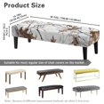 thumbnail image 3 of POLERO Dining Bench Cover, Stretch Bench Seat Covers Slipcover with Elastic Band Washable Rectangle Chair Protector for Dining Room, Bedroom, Patios (White Hunting Camo), 3 of 7