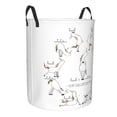 thumbnail image 2 of Kll Unicorn Sun Salutataion Yoga Waterproof Foldable Laundry Hamper Bucket With Handles For Storage Bin,Kids Room,Home Organizer (Medium), 2 of 8