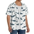 thumbnail image 2 of Fotbe Cute Shark Camisa Estampada de Manga Corta para Hombre, Casual de Verano, Estilo Playero, Sin Arrugas-Large, 2 of 5