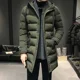 thumbnail image 4 of Parkas de invierno informales con capucha para hombre, abrigos de parka cálidos verdes de alta calidad para hombre, chaquetas largas de plumón para hombre, abrigos de invierno, chaquetas, 4 of 4