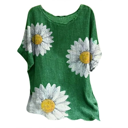 

Pianpianzi Inner under Scrub Corduroy Jacket Women Athletic Top Womens Fashion Womens Round Neck Small Wrinkled Chrysanthemum Print Short-sleeved Tops