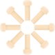 thumbnail image 1 of Beige Wooden Pegs for Decoration 10pcs Unfinished Craft Accessories Versatile Furniture and Toy, 1 of 5