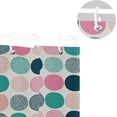 thumbnail image 5 of Coolnut Colorful Polka Dots Bathroom Waterproof Shower Curtain Set Bathtub Curtain with 12 Hooks for Bathroom Decor,Hotel,Room,60"x 72", 5 of 6