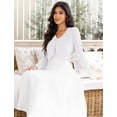 thumbnail image 3 of Jersey tipo cárdigan Shrug Bolero OmicGot White para mujer, 3 of 6