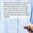thumbnail image 3 of Baohd 3pcs Elderly Button Dressing Aid Seniors Hook Zipper Pull Helper Button Quick Puller Stainless Steel, 3 of 5