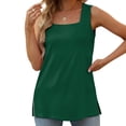 thumbnail image 3 of VUPSGEZ Summer Tank Tops For Women Square Neck Loose Fit Casual Fashion Flowy Sleeveless (Army Green,M), 3 of 4