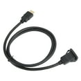 thumbnail image 1 of Cable de extensión de interfaz multimedia de alta definición de 3 pies Cable de extensión de montaje empotrado en tablero para automóvil, motocicleta y barco, 1 of 12