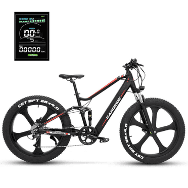 RANDRIDE 26" x 4" Fat Tire Electric Bike for Adults, 48V 20AH Battery Fat Bike Electric Bicycle Long Range Mountain Ebike with Shimano 27 Speed, Hydraulic Brakes, UL2849