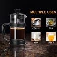 thumbnail image 4 of French Press Coffee/Tea Maker, Camping Mini Coffee/Tea Press of 304 Stainless Steel Filter and Heat Resistant Glass, Cold Brew Coffee Maker 11.8oz(Black), 4 of 4