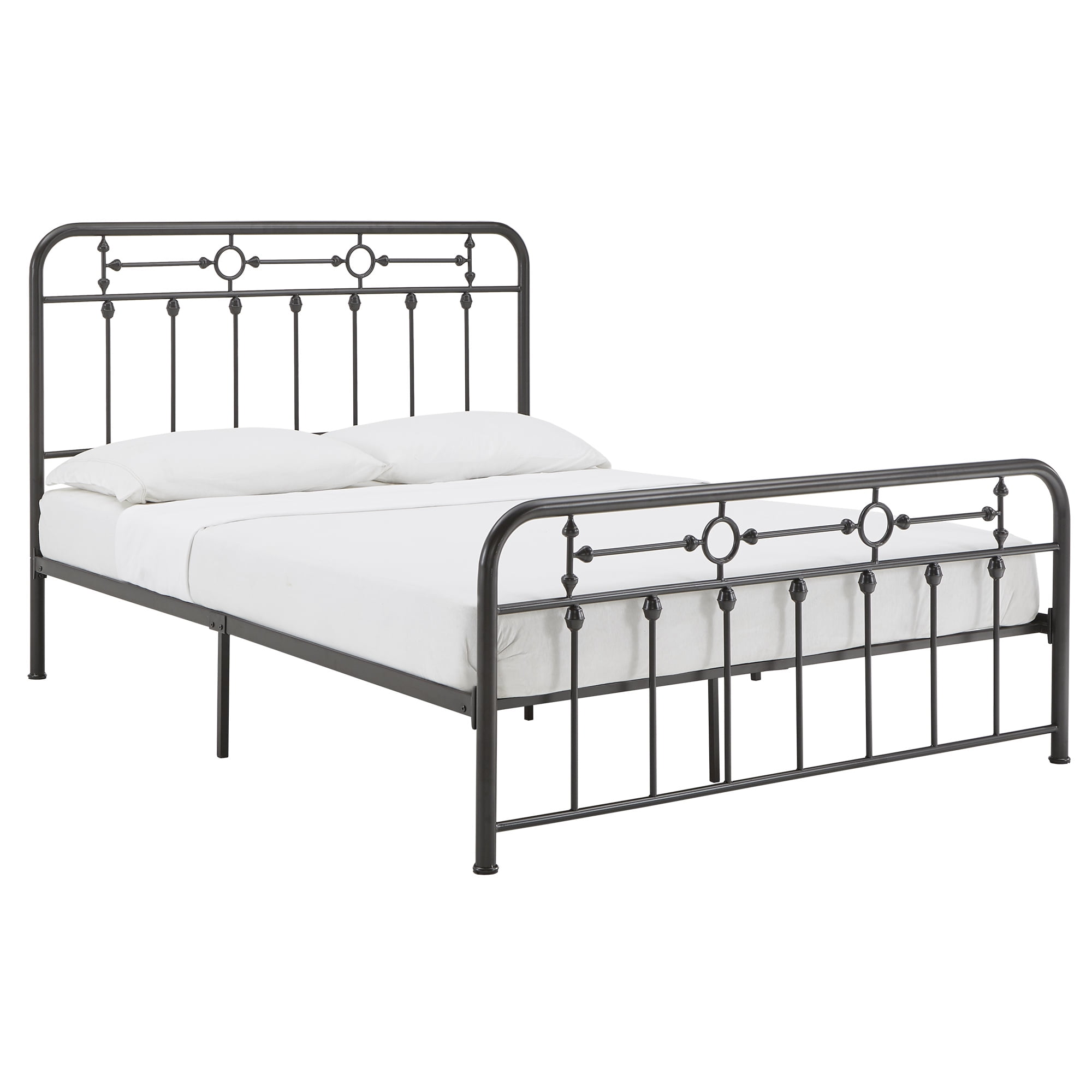 Weston Home Reeve Metal Spindle Platform Bed, Queen, Antique Dark Bronze