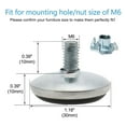 thumbnail image 2 of M6 x 10 x 30mm Leveling Feet Adjustable Leveler Protector for Table Leg 8pcs, 2 of 7