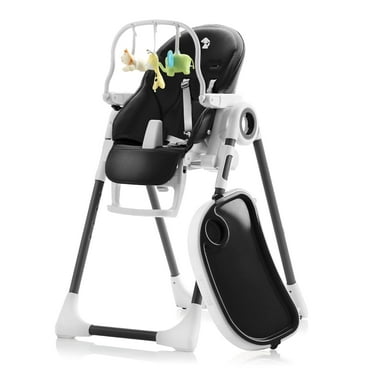 Sweety Fox Baby High Chair Adjustable to 7 Different Heights - Foldable Highchairs for Babies and Toddlers, Black