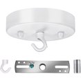 thumbnail image 1 of GFDYREE ZOOSSI 5 Inch Steel Light Canopy Kit, Vintage Chandelier Ceiling Plate with Hook, Retro Pendant Light Canopy Kit with All Mounting Hardware for Pendant Light or Chandelier White, 1 of 7