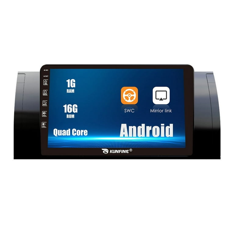 Autoradio 9 Car Navigation Stereo Android 10 Quad Core 1GB 32GB Multimedia  Player GPS Radio 2.5D Touch Screen for BMW M5/E39 1995-2003 BMW X5/E53  2000-2007 
