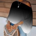thumbnail image 3 of Mujer Casual elegante manga acampanada un hombro pulóver estampado manga larga un hombro Top camisa Fridja  czfsfas5885, 3 of 5