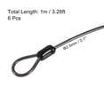 thumbnail image 2 of Uxcell Security Cable Coated Luggage Lock Wire Rope with Loop Gray 3.3ft, 2 of 5