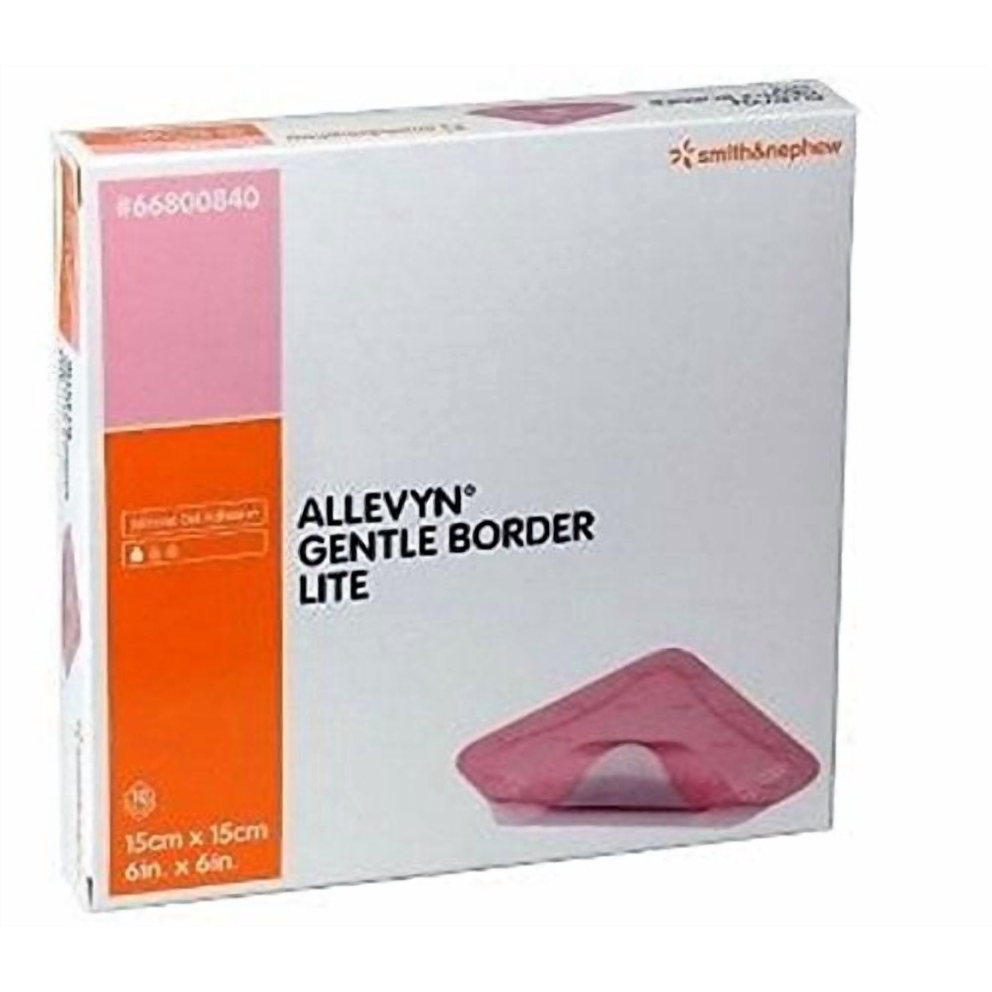 Smith & Nephew Foam Dressing Gentle Border Lite 6 X6" Adhesive Sterile (#66800840, Sold Per Box)
