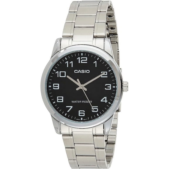 Casio Silver Stainless Steel Men's Analog Watch MTP-V001D-1B