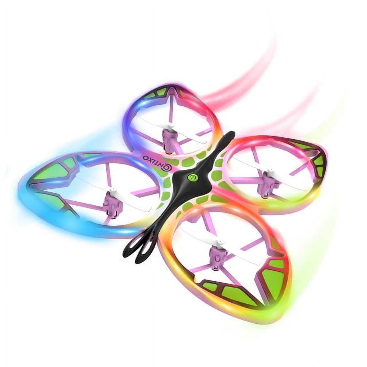 Contixo TD1 Dragonfly Light Up RC Quadcopter Beginner Stunt Drone for Kids with LED Light Effects Blue