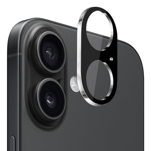 HD Tempered Glass Camera Lens Protector for iPhone 17 - Black