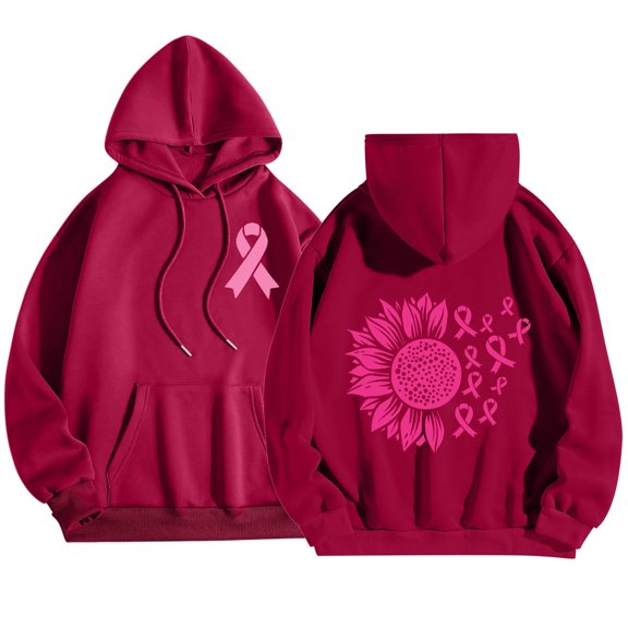 Cnbwig Womens Pullover Hoodies Graphic Letter Printed Hooded Drop Shoulder Loose Sweatshirt for Fall and Winter Season Womens Trendy Sweatshirt Brick Red M